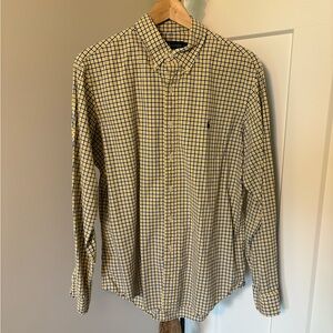 Ralph Lauren Blue and Yellow Casual Button-Down Shirt